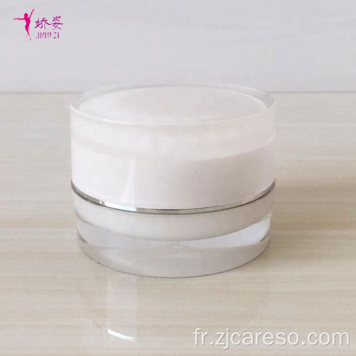 Pot de crème cosmétique pour le visage avec capuchon en diamant